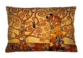 Poduszka dekoracyjna Elegance Print Golden Tree (Klimt) 40×60 cm - Welurowa, Dwustronny Nadruk, Zamek, Antyalergiczny Wkład, Pro