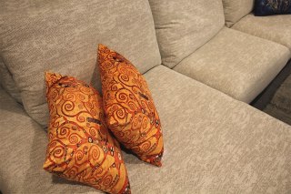 Poduszka dekoracyjna Elegance Print Golden Tree (Klimt) 40×60 cm - Welurowa, Dwustronny Nadruk, Zamek, Antyalergiczny Wkład, Pro