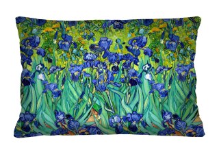 Poduszka dekoracyjna Elegance Print Irises 40×60 cm - Welurowa, Dwustronny Nadruk, Zamek, Antyalergiczny Wkład, Produkt Premium