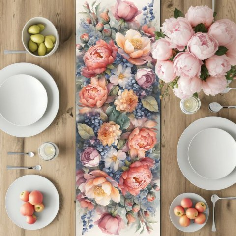 Bieżnik na stół Felicia 115x40 cm - ekologiczny filc, ochrona stołu, dekoracyjny wzór, Bertoni