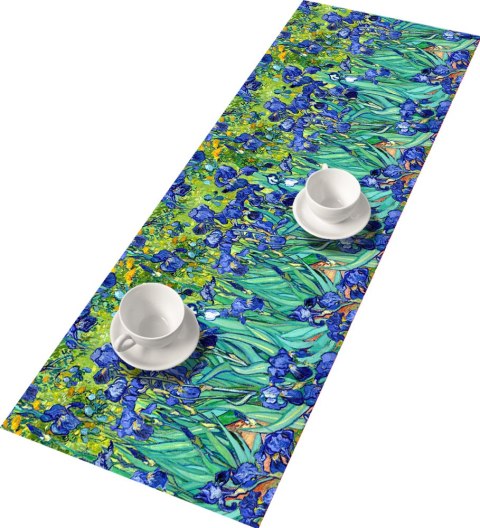 Bieżnik na stół Irises 95×33 cm - ekologiczny filc, ochrona stołu, dekoracyjny wzór, Bertoni