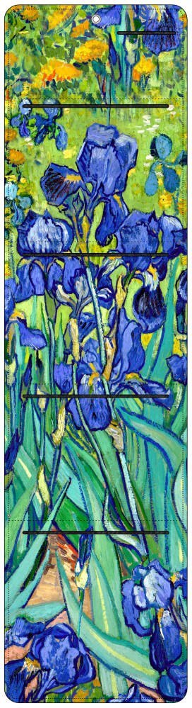 Organizer ścienny z filcu Bertoni Irises 25×95 cm - antracyt, nadruk HD, kieszenie, dekoracyjny i praktyczny
