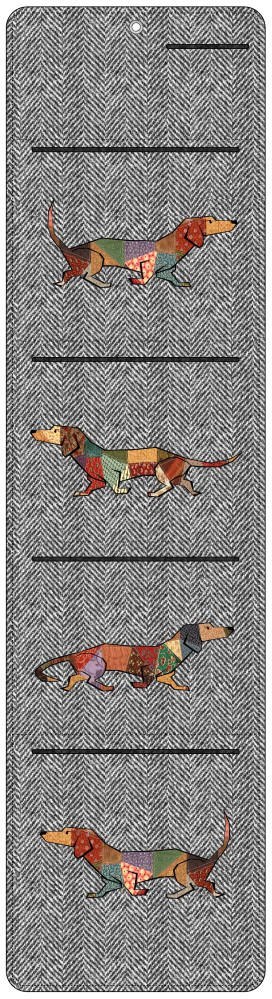 Organizer ścienny z filcu Bertoni Joker 25×95 cm - antracyt, nadruk HD, kieszenie, dekoracyjny i praktyczny