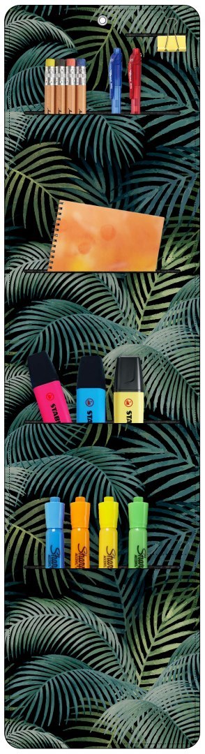 Organizer ścienny z filcu Bertoni Mallorca 25×95 cm - antracyt, nadruk HD, kieszenie, dekoracyjny i praktyczny