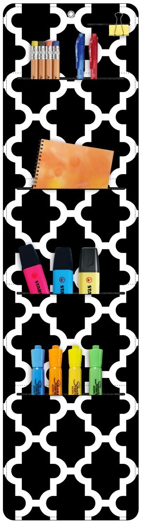 Organizer ścienny z filcu Bertoni Maroco Night 25×95 cm - antracyt, nadruk HD, kieszenie, dekoracyjny i praktyczny