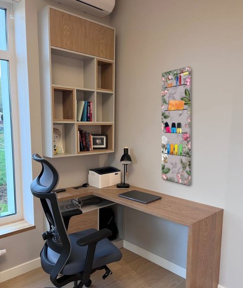 Organizer ścienny z filcu Bertoni Melanie Grey 25×95 cm - antracyt, nadruk HD, kieszenie, dekoracyjny i praktyczny