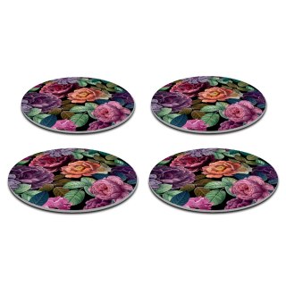 Zestaw 4 podkładek okrągłych 33 cm - gruby filc 4 mm, odporne na gorąco, dekoracyjne, wzór Enigma - Bertoni