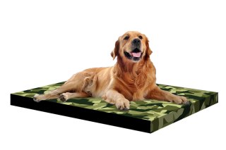 Legowisko materac dla psa XXL 110×80×5 cm - pianka, wodoodporny pokrowiec, nadruk „Moro", Bertoni