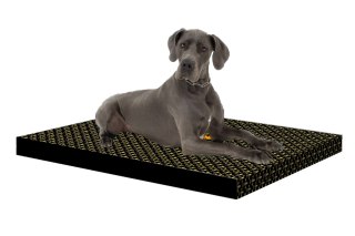 Materac ortopedyczny dla psa ORTO XXL 110×80×7 cm - nadruk Korona, pianka memory, wodoodporny pokrowiec, Bertoni