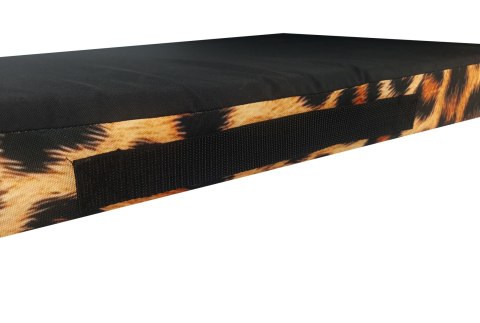 Materac ortopedyczny dla psa ORTO XXL 110×80×7 cm - nadruk Panterka, pianka memory, wodoodporny pokrowiec, Bertoni