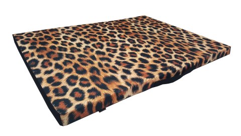 Materac ortopedyczny dla psa ORTO XXL 110×80×7 cm - nadruk Panterka, pianka memory, wodoodporny pokrowiec, Bertoni