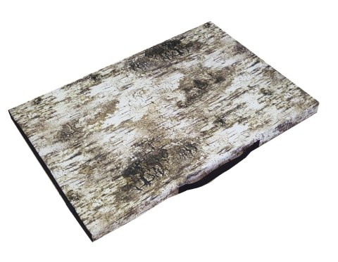 Materac ortopedyczny dla psa ORTO XL 80×55×7 cm - nadruk Brzoza, pianka memory, wodoodporny pokrowiec, Bertoni