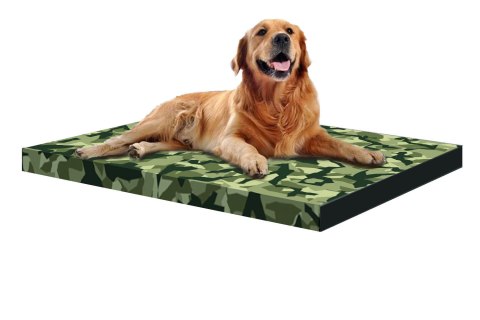 Materac ortopedyczny dla psa ORTO XL 80×55×7 cm - nadruk Moro, pianka memory, wodoodporny pokrowiec, Bertoni