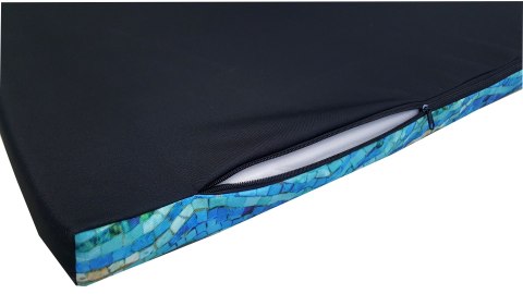 Materac ortopedyczny dla psa ORTO XL 80×55×7 cm - nadruk Mosaic, pianka memory, wodoodporny pokrowiec, Bertoni