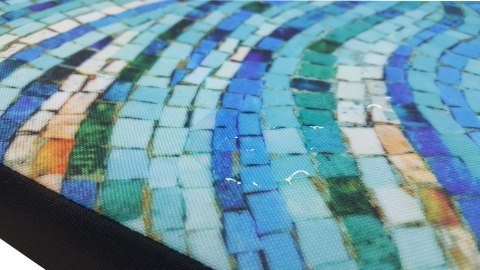 Materac ortopedyczny dla psa ORTO XL 80×55×7 cm - nadruk Mosaic, pianka memory, wodoodporny pokrowiec, Bertoni