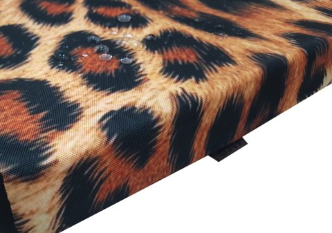 Materac ortopedyczny dla psa ORTO XL 80×55×7 cm - nadruk Panterka, pianka memory, wodoodporny pokrowiec, Bertoni