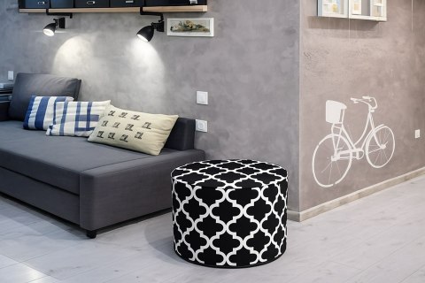 Okrągła pufa dekoracyjna - MAROKO