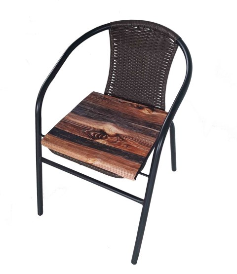 Poduszka ogrodowa na krzesło TIP 40x40 - DREWNO, wodoodporna, zdejmowany pokrowiec