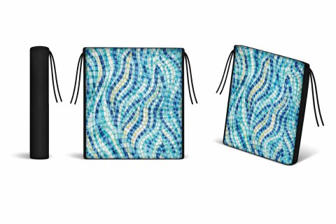 Poduszka ogrodowa na krzesło TIP 40x40 - MOSAIC, wodoodporna, zdejmowany pokrowiec