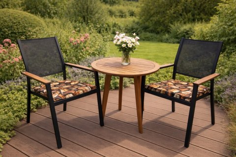 Poduszka ogrodowa na krzesło TIP 40x40 - POLANA, wodoodporna, zdejmowany pokrowiec