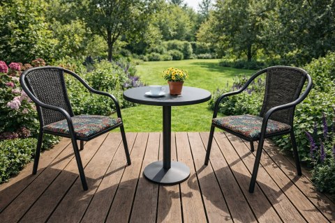 Poduszka ogrodowa na krzesło TIP 40x40 - VALENCIA, wodoodporna, zdejmowany pokrowiec