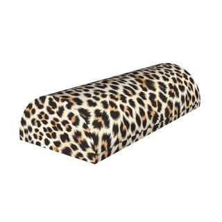 Poduszka półwałek Panterka Jasna 10x40 cm - ergonomiczna, z pianką memory, pod plecy, kark i szyję, dekoracyjna - Bertoni