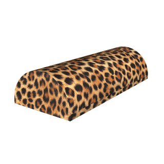 Poduszka półwałek Panterka Lamparcia 10x40 cm - ergonomiczna, z pianką memory, pod plecy, kark i szyję, dekoracyjna - Bertoni