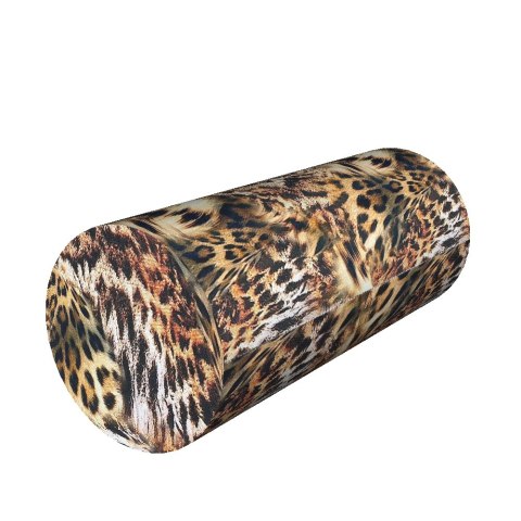 Poduszka rehabilitacyjna wałek Safari New Ø15x40 cm - welur, pianka memory foam, do podparcia karku i pleców, Bertoni