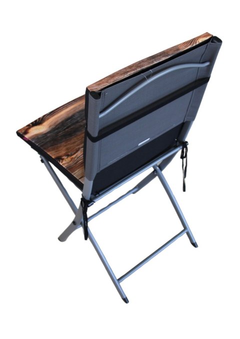 Poduszka wodoodporna na krzesło z oparciem TIP 80x40 cm Drewno