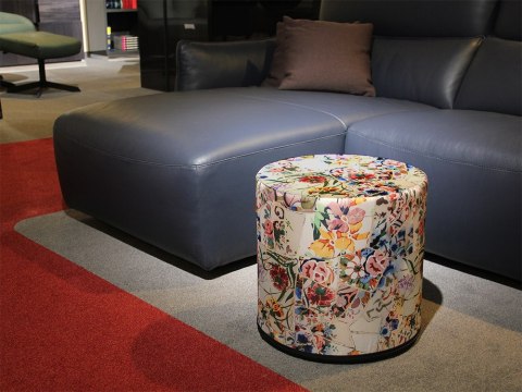 Pufa Codura Wodoodporna do Domu i Ogrodu - wzór Alicante, Elegancka, Wygodna, Stabilna, Zamek Błyskawiczny, 40 cm, Bertoni