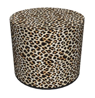 Pufa Codura Wodoodporna do Domu i Ogrodu - wzór Panterka Jasna, Elegancka, Wygodna, Stabilna, Zamek Błyskawiczny, 40 cm, Bertoni