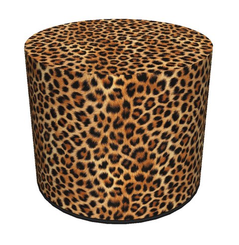 Pufa Codura Wodoodporna do Domu i Ogrodu - wzór Panterka Lamparcia, Elegancka, Wygodna, Stabilna, Zamek Błyskawiczny, 40 cm, Ber