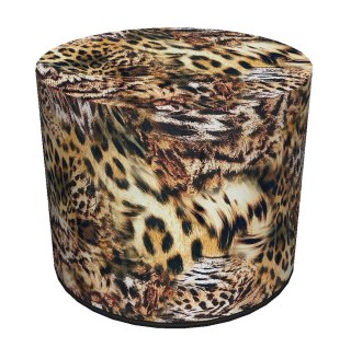 Pufa Codura Wodoodporna do Domu i Ogrodu - wzór Safari New, Elegancka, Wygodna, Stabilna, Zamek Błyskawiczny, 40 cm, Bertoni