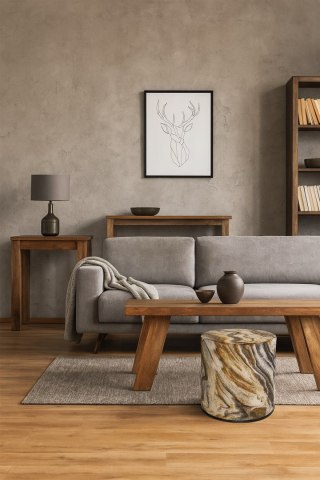 Pufa welurowa, Bertoni, nadruk Montana - okrągła pufa dekoracyjna, do salonu, walec 40cm, elegancka, zamek błyskawiczny