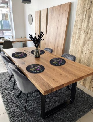 Zestaw 4 podkładek okrągłych na stół 4D 33 cm - MAURA | Ekologiczny filc, nadruk HD, pranie 40 °C, Bertoni