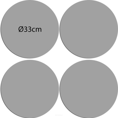 Zestaw 4 podkładek okrągłych na stół 4D 33 cm - MODERN FRIDA | Ekologiczny filc, nadruk HD, pranie 40 °C, Bertoni