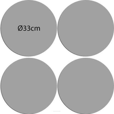 Zestaw 4 podkładek okrągłych na stół 4D 33 cm - SAFARI NEW | Ekologiczny filc, nadruk HD, pranie 40 °C, Bertoni