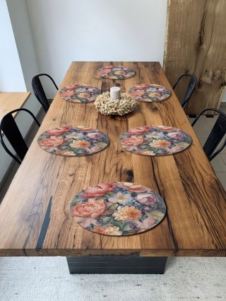 Zestaw podkładek na stół okrągłych 6D - FELICIA