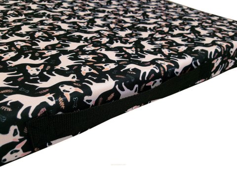 Legowisko materac dla psa XL 80×55×5 cm - pianka, wodoodporny pokrowiec, nadruk „Bullteriers", Bertoni