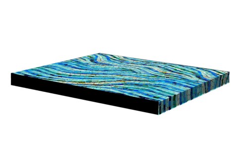 Legowisko materac dla psa XL 80×55×5 cm - pianka, wodoodporny pokrowiec, nadruk „Mosaic", Bertoni