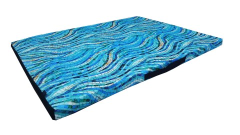 Legowisko materac dla psa XL 80×55×5 cm - pianka, wodoodporny pokrowiec, nadruk „Mosaic", Bertoni