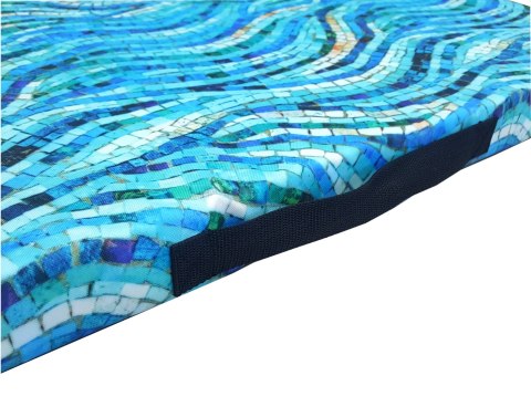 Legowisko materac dla psa XL 80×55×5 cm - pianka, wodoodporny pokrowiec, nadruk „Mosaic", Bertoni