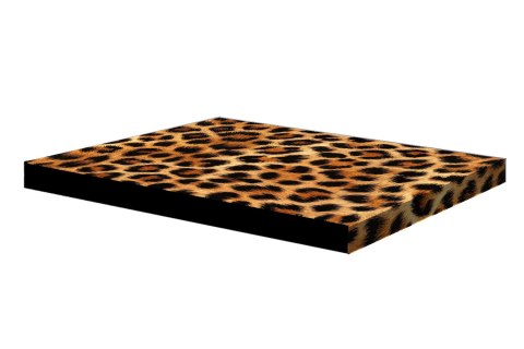 Legowisko materac dla psa XL 80×55×5 cm - pianka, wodoodporny pokrowiec, nadruk „Panterka", Bertoni