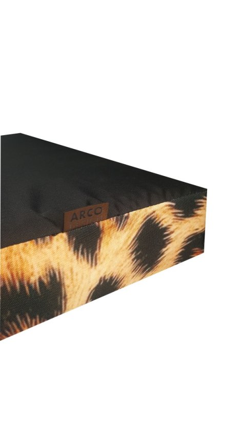 Legowisko materac dla psa XL 80×55×5 cm - pianka, wodoodporny pokrowiec, nadruk „Panterka", Bertoni