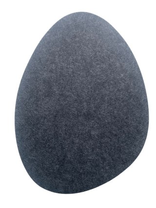 Podkładka filcowa na stół Oval 36×32 cm - antracytowa, dekoracyjna, odporna na ciepło, Bertoni