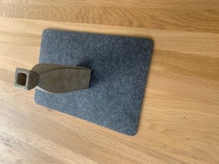 Podkładka filcowa na stół Prostokąt 42x29 cm - szara, dekoracyjna, odporna na ciepło, Bertoni