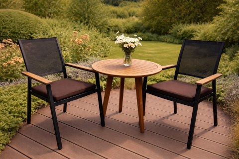 Poduszka ogrodowa na krzesło TIP 40x40 BRĄZOWY, wodoodporna, zdejmowany pokrowiec