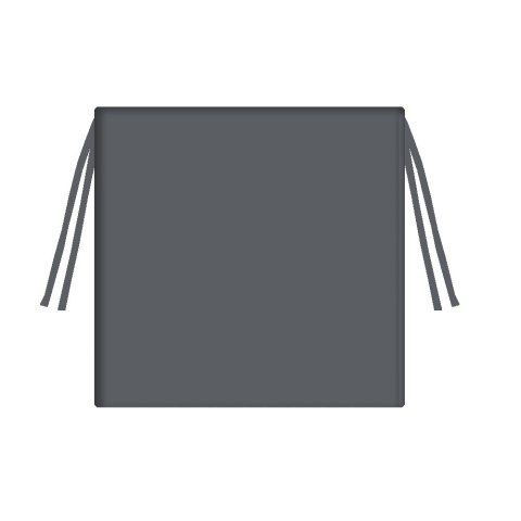 Poduszka ogrodowa na krzesło TIP 40x40 SZARY, wodoodporna, zdejmowany pokrowiec