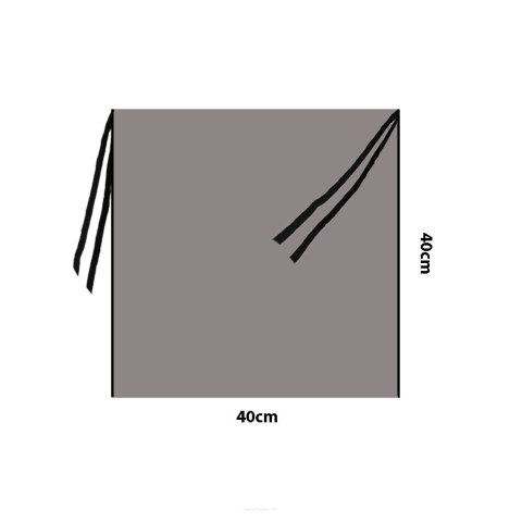 Poduszka ogrodowa na krzesło TIP 40x40 SZARY, wodoodporna, zdejmowany pokrowiec