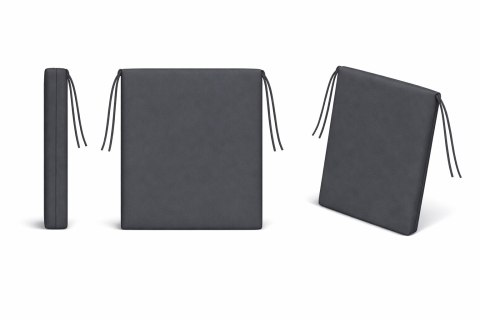 Poduszka ogrodowa na krzesło TIP 40x40 SZARY, wodoodporna, zdejmowany pokrowiec